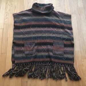 Knit Turtleneck Poncho - NWT